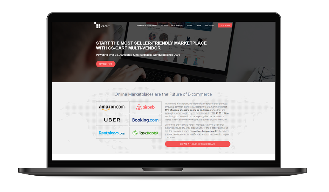 CS-Cart payment gateway website screenshot
