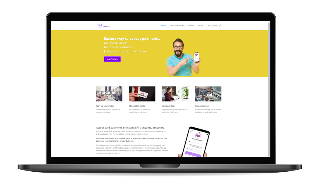 Pure Pay Connect website